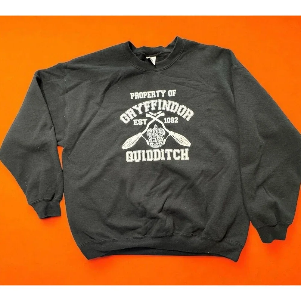 Gildan crewneck sweatshirt Gryffindor Quidditch SZ XL Harry Potter Halloween